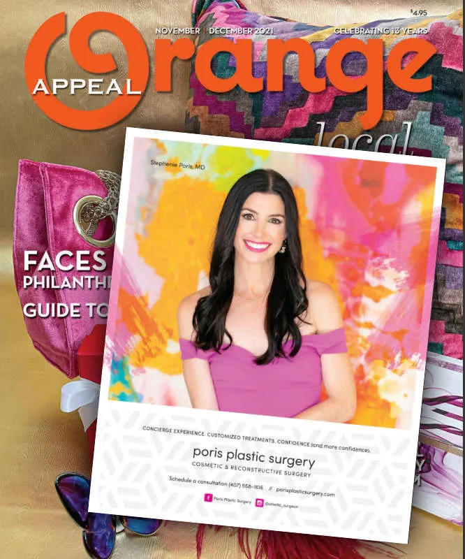 Dr. Poris on the cover of Orange Appeal magazine