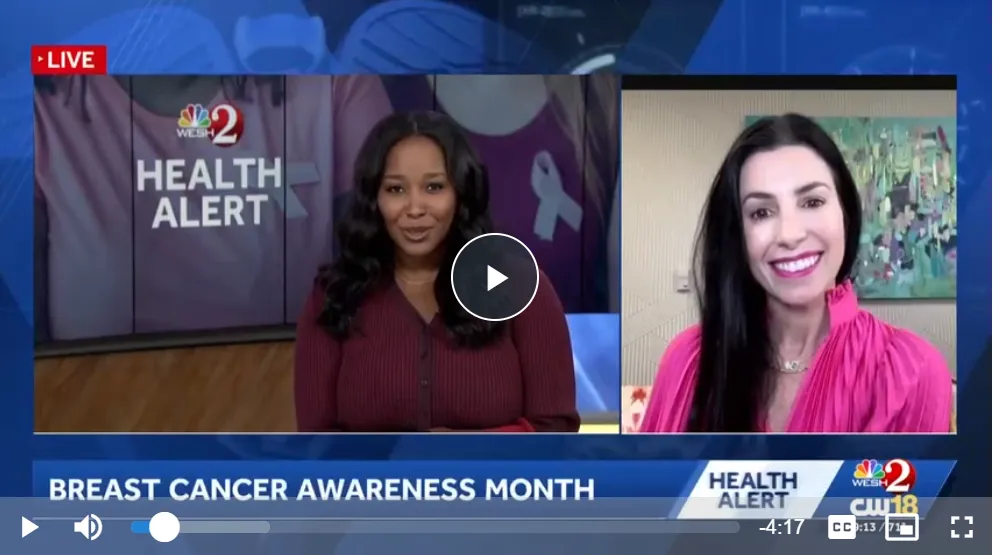 Dr. Poris interviewed on WESH 2 News for Breast Cancer Awareness Month